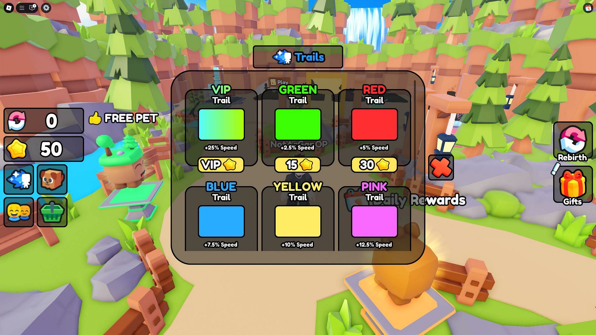Cosmetics in Find Things (Image via Roblox)